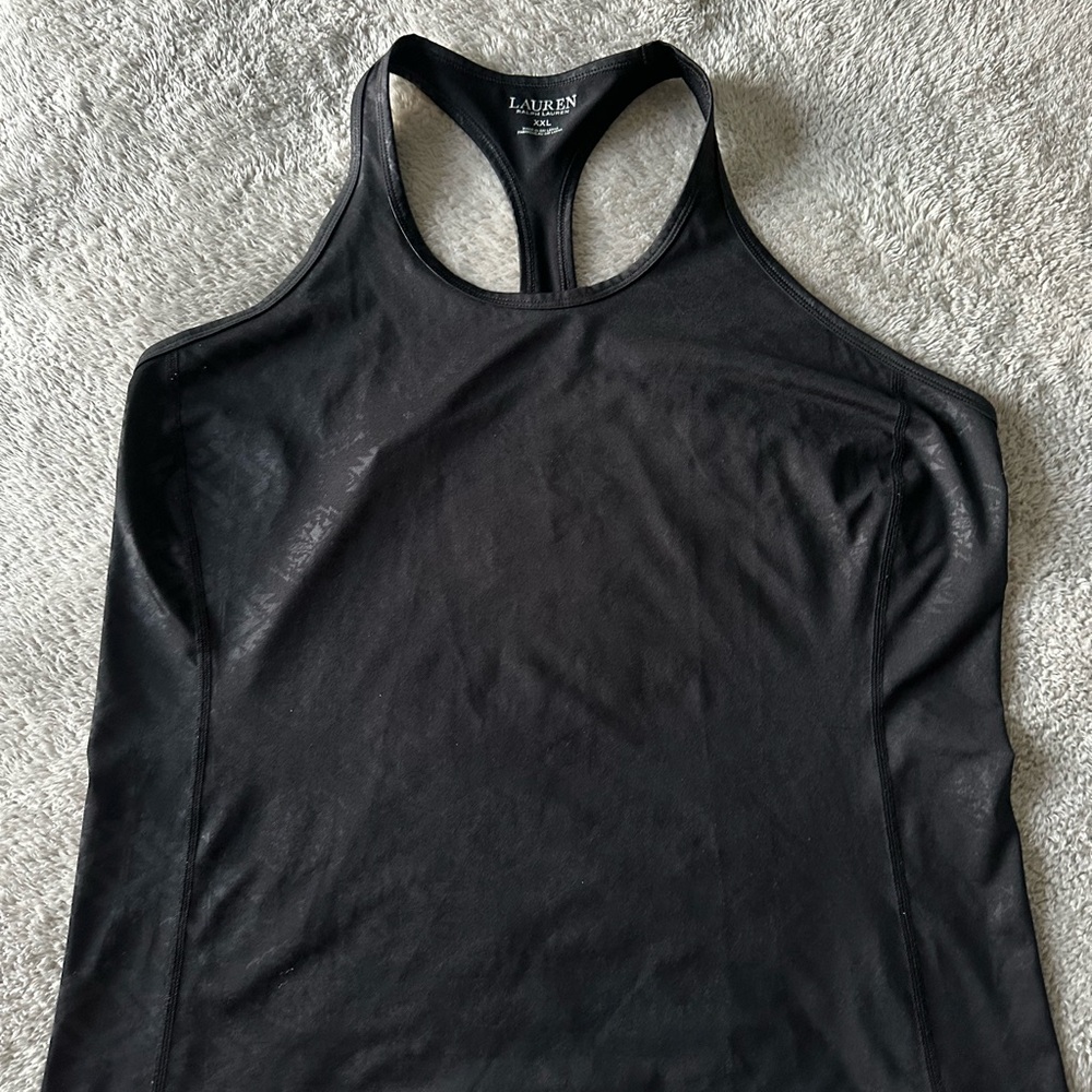 Ralph Lauren Black Racerback Performance Tank